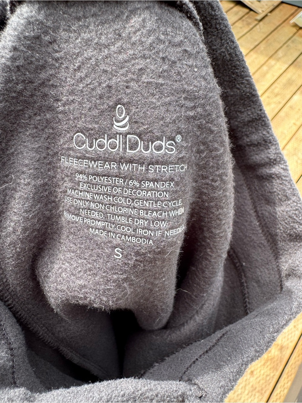 Cuddl Duds Black Fleece Leggings